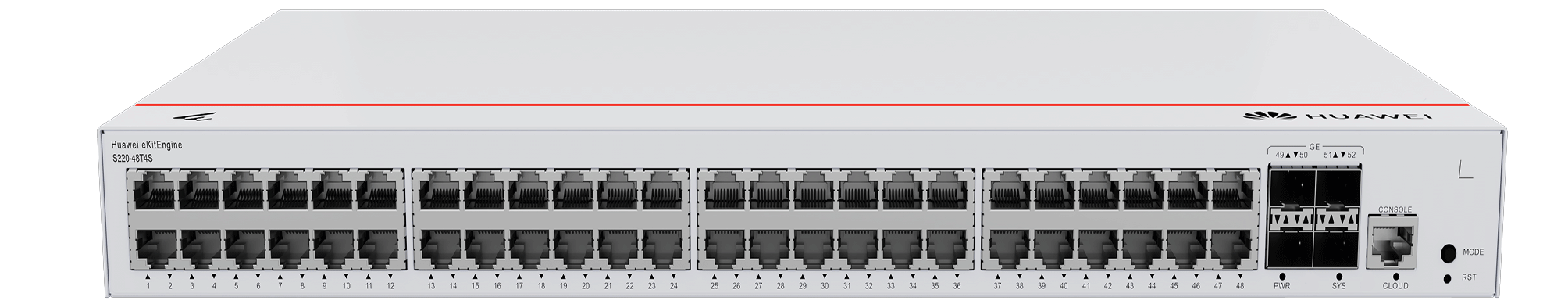 Huawei S220-48T4S – 48 ports Gigabit + 4 SFP – Rackable