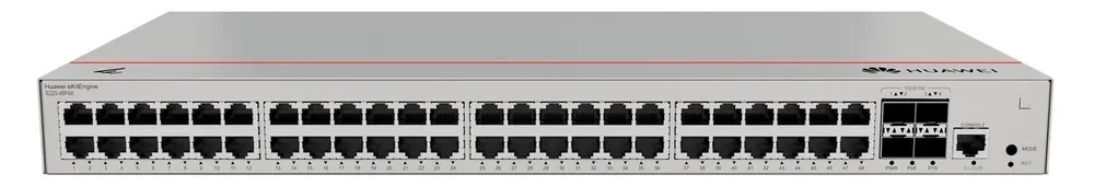 Huawei S220-48P4X – 48 ports Gigabit PoE+ + 4 SFP+ – Rackable