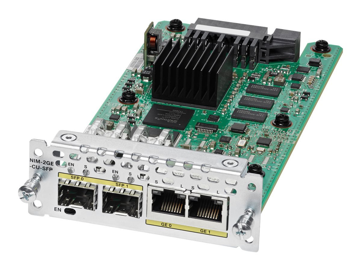 Carte NIM‐2GE‐CU‐SFP 2‐port GE WAN NIM, dual‐mode RJ45 & SFP