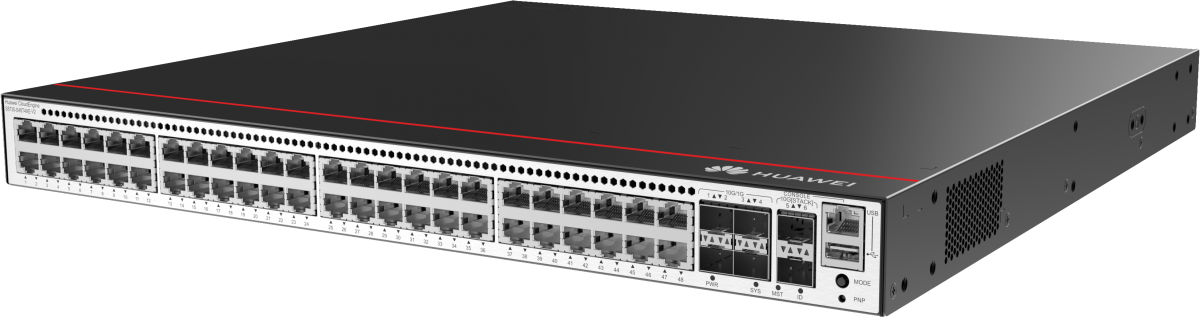 HUAWEI CloudEngine S5735-S48T4XE-V2 (48x10/100/1000BASE-T ports, 4x10GE SFP+ ports, 2x12GE stack ports, 2x180W AC Power Module)